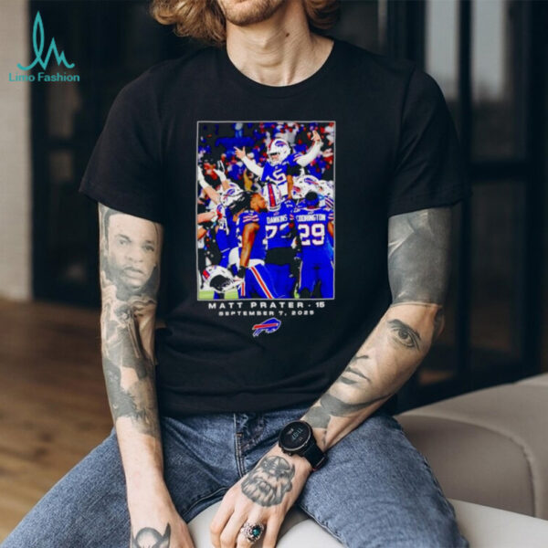 Matt Prater 15 September 7 2025 Buffalo Bills player photo shirt