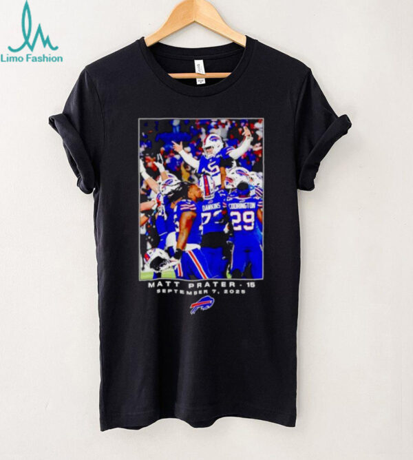 Matt Prater 15 September 7 2025 Buffalo Bills player photo shirt