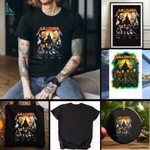 Metallica Trujillo Ulrich Hammett Hetfield Signatures Happy Halloween 2025 T shirt