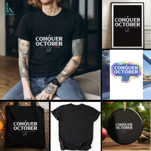 Miami Marlins Conquer October 2025 Playoffs T shirt