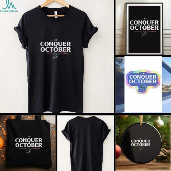 Miami Marlins Conquer October 2025 Playoffs T shirt