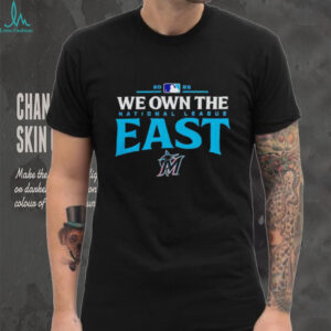 Miami Marlins we own the national league East 2025 MLB division champions shirt