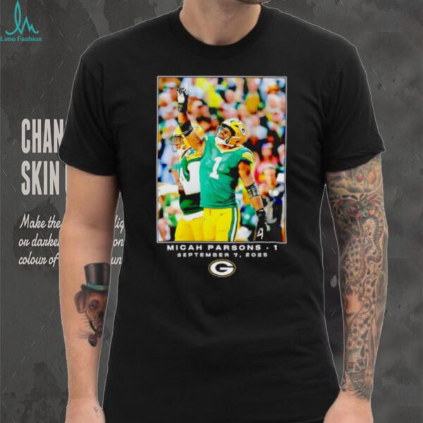 Micah Parsons 1 September 7 2025 Green Bay Packers player photo shirt