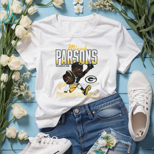 Micah Parsons cartoon Green Bay Packers NFL Football 2025 caricature signature shirt