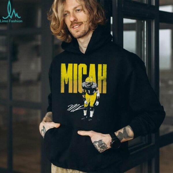 Micah football player signature graphic retro shirt
