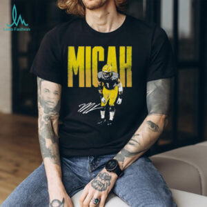 Micah football player signature graphic retro shirt