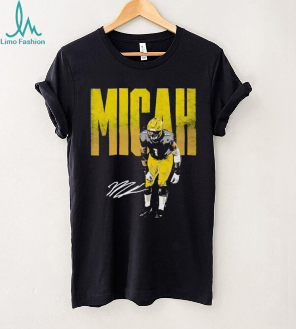 Micah football player signature graphic retro shirt