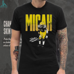 Micah football player signature graphic retro shirt