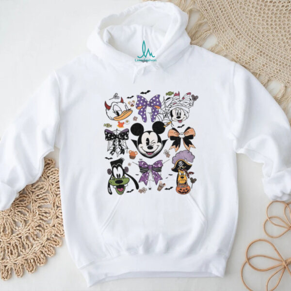 Mickey and friends coquette bows Disney Halloween 2025 shirt