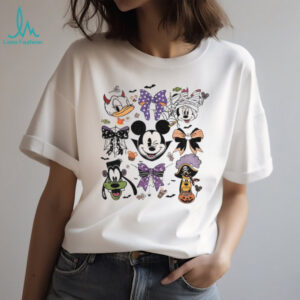 Mickey and friends coquette bows Disney Halloween 2025 shirt