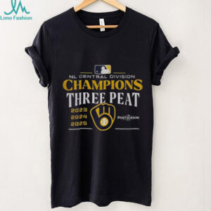 Milwaukee Brewers 2025 NL Central Division Champions Postseason MLB Baseball shirt