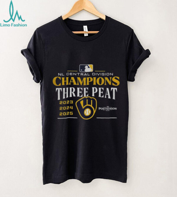 Milwaukee Brewers 2025 NL Central Division Champions Postseason MLB Baseball shirt