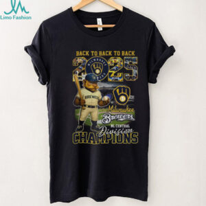 Milwaukee Brewers Baseball back to back to back NL Central Division Champions shirt