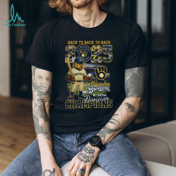 Milwaukee Brewers Baseball back to back to back NL Central Division Champions shirt