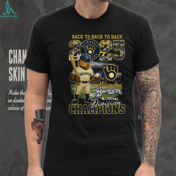 Milwaukee Brewers Baseball back to back to back NL Central Division Champions shirt