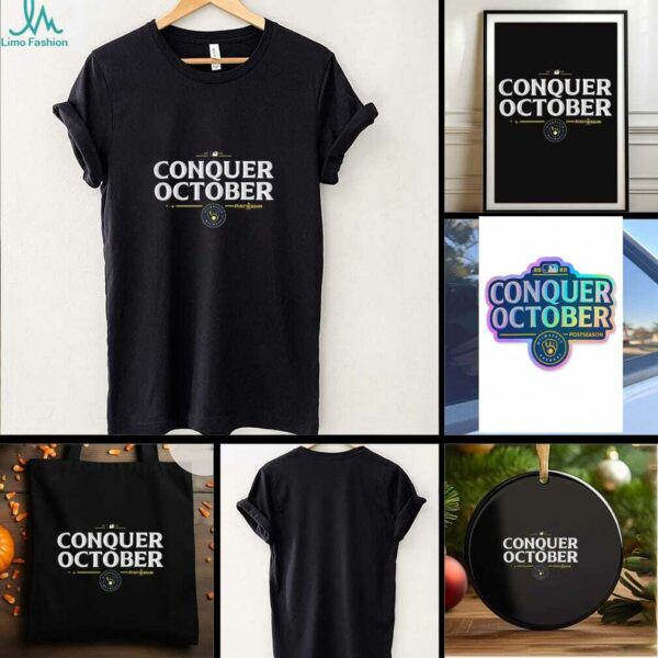 Milwaukee Brewers Conquer October 2025 Playoffs T shirt