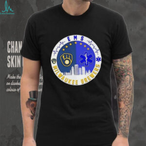 Milwaukee Brewers Heartbeat EMS City Skyline shirt
