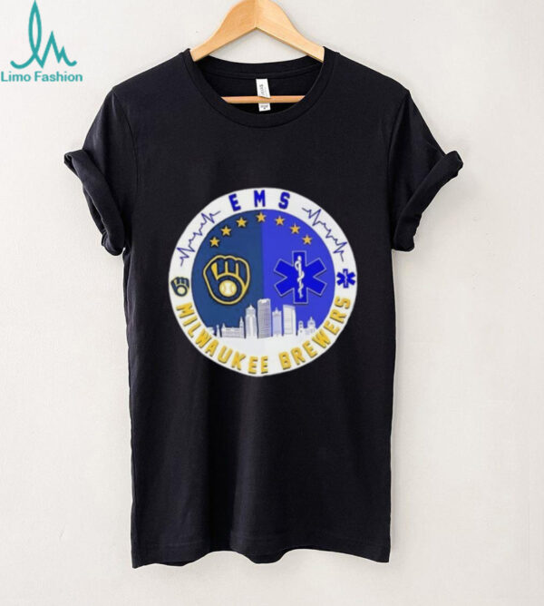 Milwaukee Brewers Heartbeat EMS City Skyline shirt