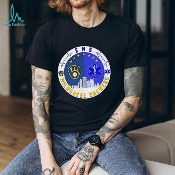 Milwaukee Brewers Heartbeat EMS City Skyline shirt