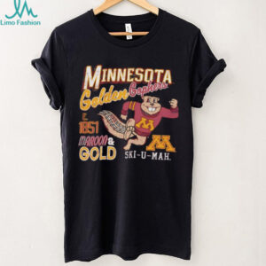 Minnesota Golden Gophers maroon and gold ski u mah est 1851 shirt