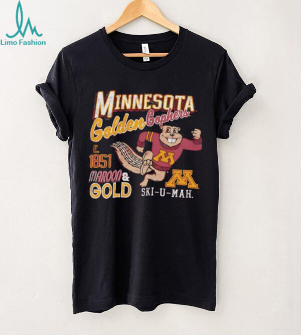 Minnesota Golden Gophers maroon and gold ski u mah est 1851 shirt