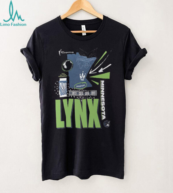 Minnesota Lynx ’11 ’13 ’15 ’17 ’25 WNBA Playoffs 2 sided shirt