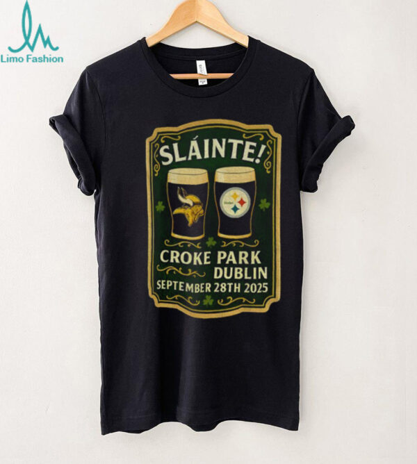 Minnesota Vikings vs Pittsburgh Steelers NFL Game Slainte Croke Park Dublin shirt