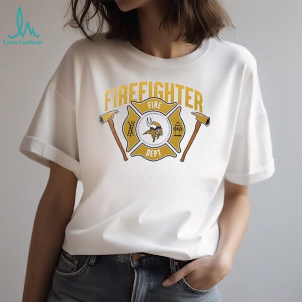 Minnesota Vikings x firefighter appreciation logo shirt