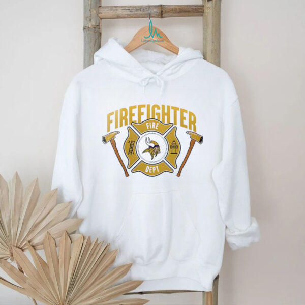 Minnesota Vikings x firefighter appreciation logo shirt