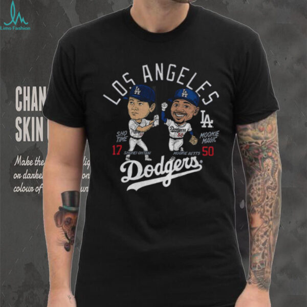 Mookie Betts and Shohei Ohtani Los Angeles Dodgers MLB Baseball Player Duo shirt