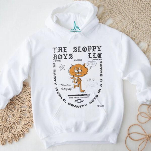 Nasty World the Sloppy Boys LLC expand ascend conquer orange cat shirt
