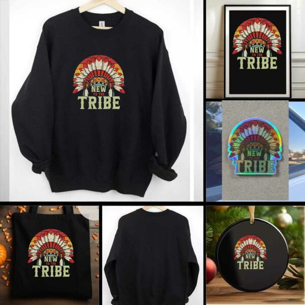 Native style new to the tribe t shirt