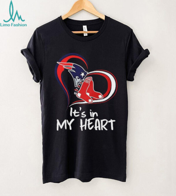 New England Patriot and Boston Red Sox it’s in my heart shirt