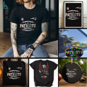 New England Patriots NFL Harley Davidson motorcycle graphic shirt