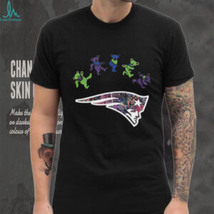 New England Patriots x Grateful Dead night 2025 bears logo shirt