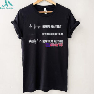 New York Giants Football NFL normal heartbeat deceased heartbeat heartbeat watching shirt