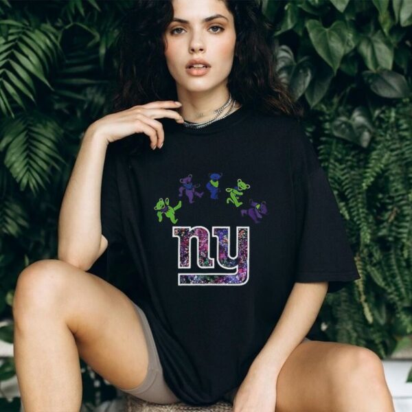 New York Giants x Grateful Dead night 2025 bears logo shirt