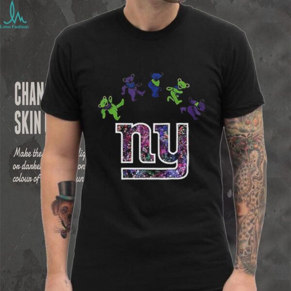 New York Giants x Grateful Dead night 2025 bears logo shirt