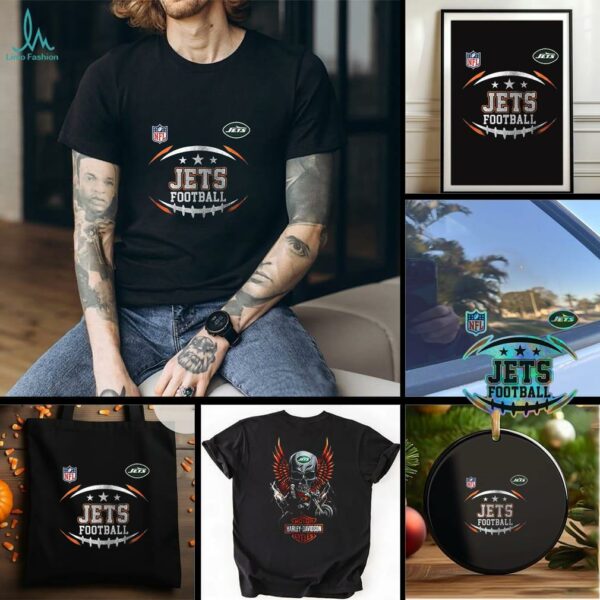 New York Jets NFL Harley Davidson motorcycle graphic shirt