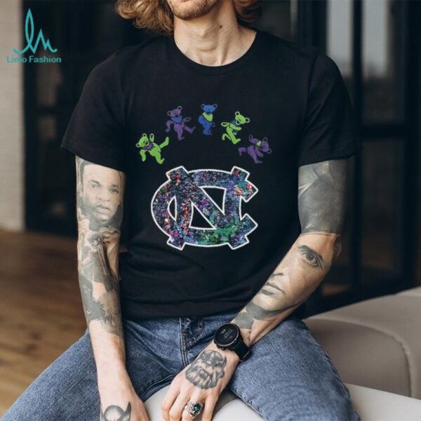 North Carolina Tar Heels x Grateful Dead night 2025 bears logo shirt