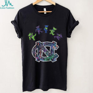North Carolina Tar Heels x Grateful Dead night 2025 bears logo shirt