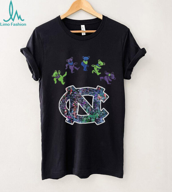 North Carolina Tar Heels x Grateful Dead night 2025 bears logo shirt