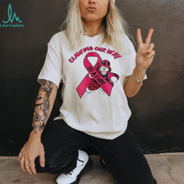 Obie mascot Massillon Tigers x Breast Cancer Awareness clawing our way to a cure shirt