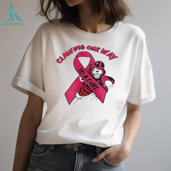 Obie mascot Massillon Tigers x Breast Cancer Awareness clawing our way to a cure shirt