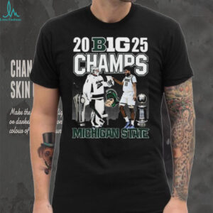 Official 2025 Big Champs Michigan State Hockey And Michigan State Spartans Shirt