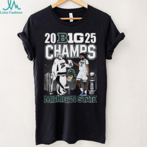 Official 2025 Big Champs Michigan State Hockey And Michigan State Spartans Shirt