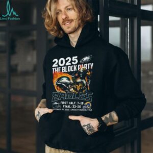 Official 2025 The Block Party Mascot Philadelphia Eagles Final 33 26 Rams Sep 21 2025 Shirt