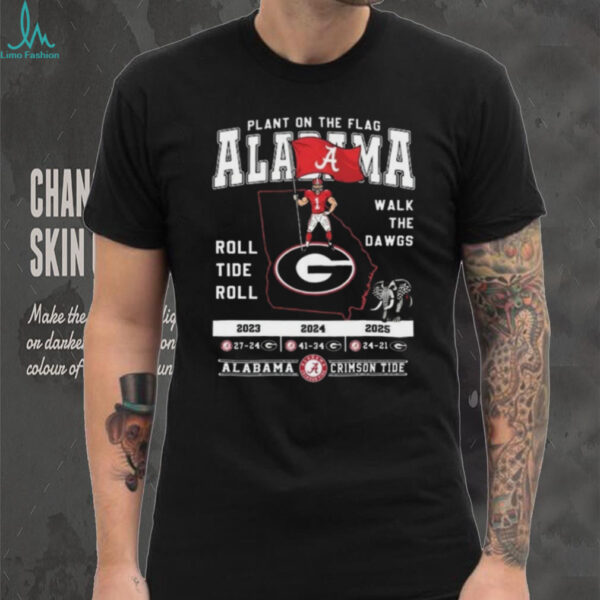 Official Alabama Crimson Tide Beat Bulldogs Plant On The Flag Alabama Shirt