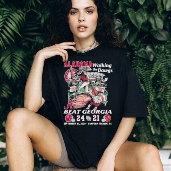 Official Alabama Crimson Tide Walking The Dawgs Beat Georgia 24 21 Score Shirt