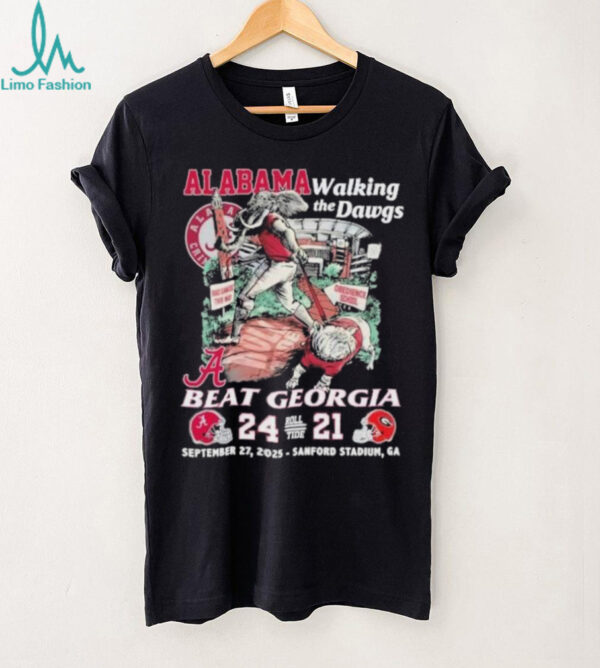 Official Alabama Crimson Tide Walking The Dawgs Beat Georgia 24 21 Score Shirt